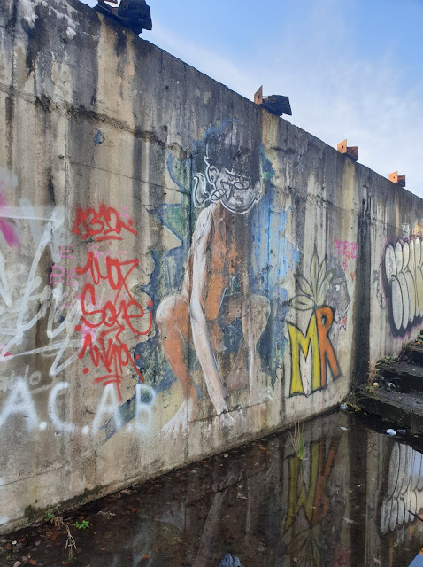 Semi professional graffiti of a human body