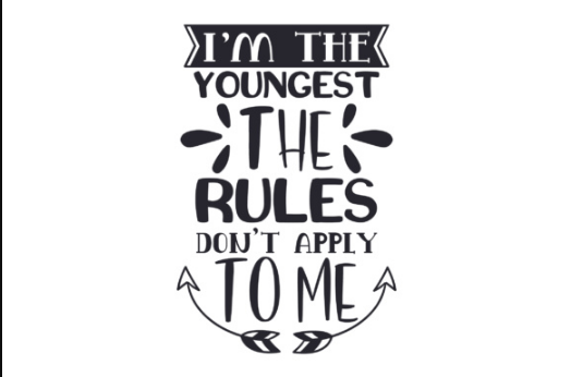  I'm the Youngest. the Rules Don't Apply to Me
