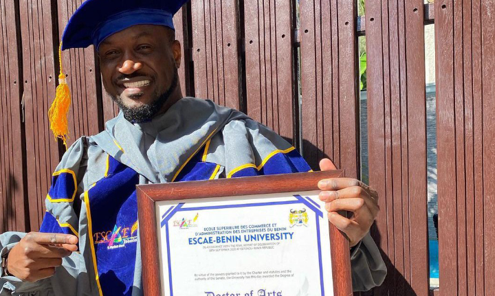 African Pop Singer, Peter Okoye, bags honorary doctorate degree from Escae-Benin University, Benin Republic - Video