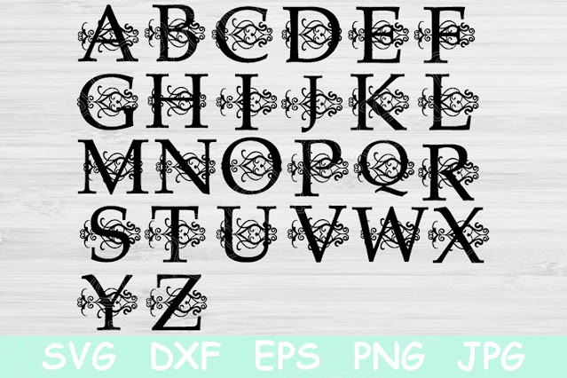 Block Letter Monogram Svg Cut Files for Cricut, Silhouette.