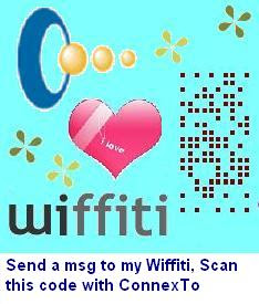 Send a message to my wiffiti with ConnexTo, the mobile code scanning solution