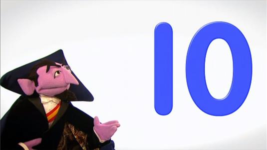 Sesame Street Episode 4518. The Count and his friends introduce the number of the day 10.