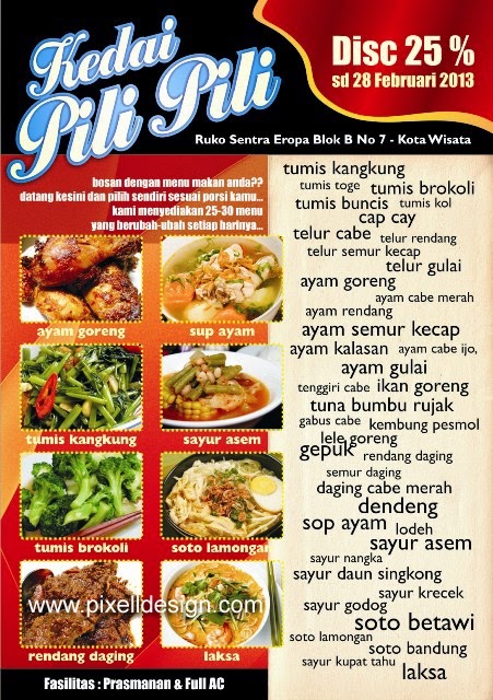 Berikut beberapa contoh brosur makanan / restaurant yang ditata dengan ...