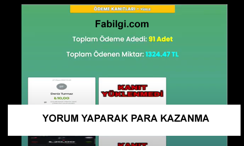 Yorum Yaparak Günlük Para Kazanma Ödeme Yapıyor 2022