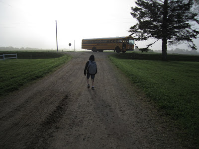 boy walking to bus