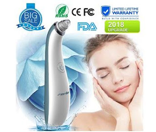 Blackhead Remover Vacuum, [NEWEST 2018]Pore Vacuum Cleaner Zerhunt Electric Blackhead Vacuum Suction Remover Skin Facial Pore Cleaner Rechargeable Comedone Acne Extractor with 4 Adjustable Suction 