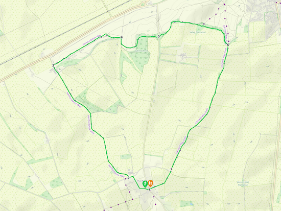Map for Walk 122: Therfield Loop North