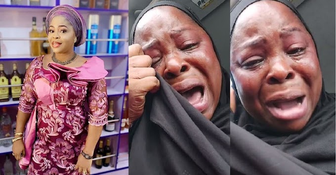 Actress, Biola Fowosire breaks down in tears after robbers raided her shop for the second time (video)