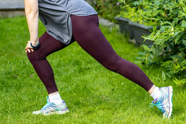 Stretching leg muscles after a run