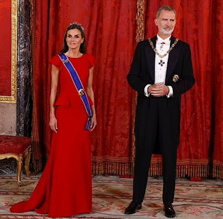 King Felipe and Queen Letizia at state banquet