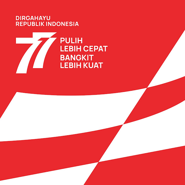 Template Desain Logo HUT RI Ke-77 Tahun 2022 Untuk Media Sosial