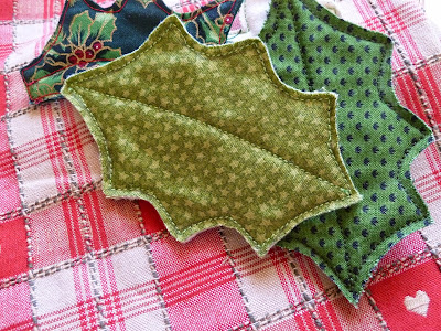 Fabric leaves from Cartwheels Craft Centre course