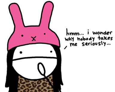 ...probably because i have a pink bunny hat on my head