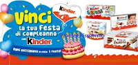 Logo Kinder e Ferrero ''Vinci la tua festa di compleanno'': 1 ogni settimana! Anticipazione