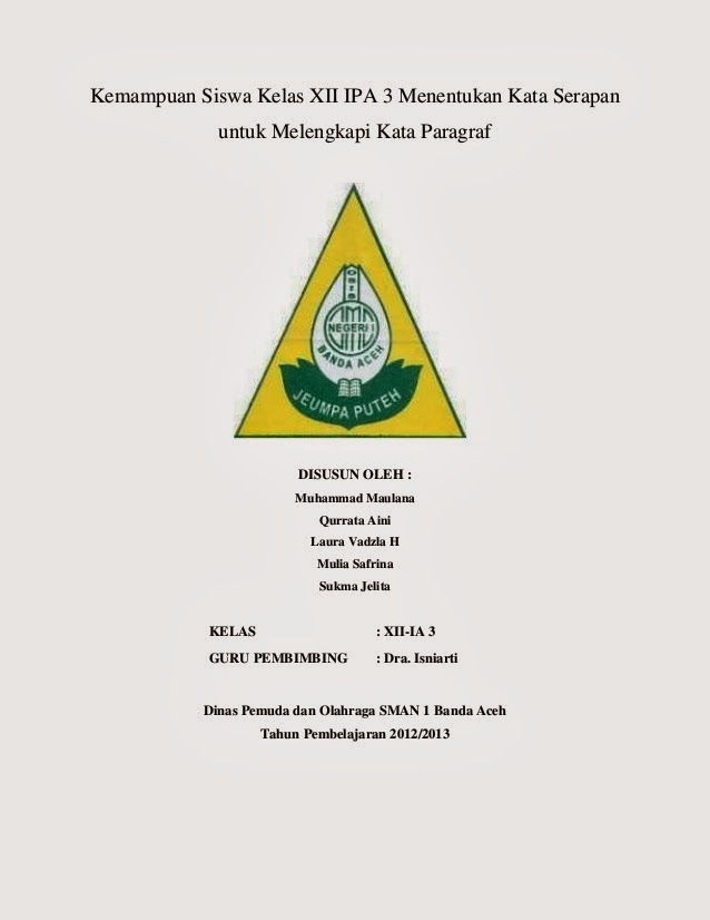 Contoh Cover Karya Tulis Ilmiah - Contoh Surat Untuk Lamaran