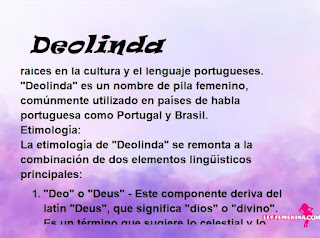 significado del nombre Deolinda