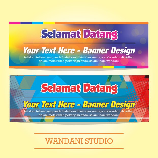 Free Vector Download Desain Spanduk Selamat Datang 