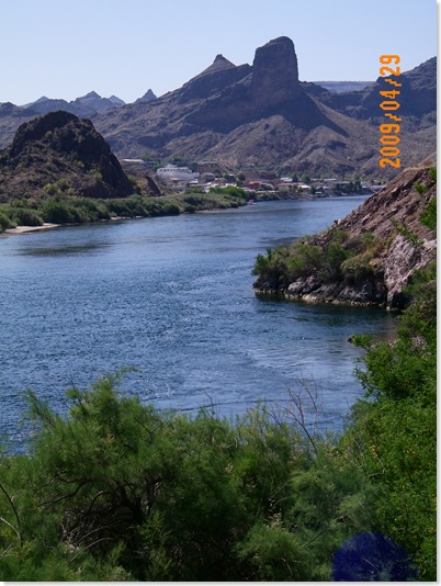from Parker Dam Road on the California side of the Colorado River