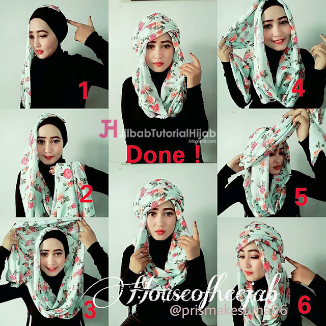 tutorial style hijab model unik turban glamour terbaru – cara memakai jilbab modern