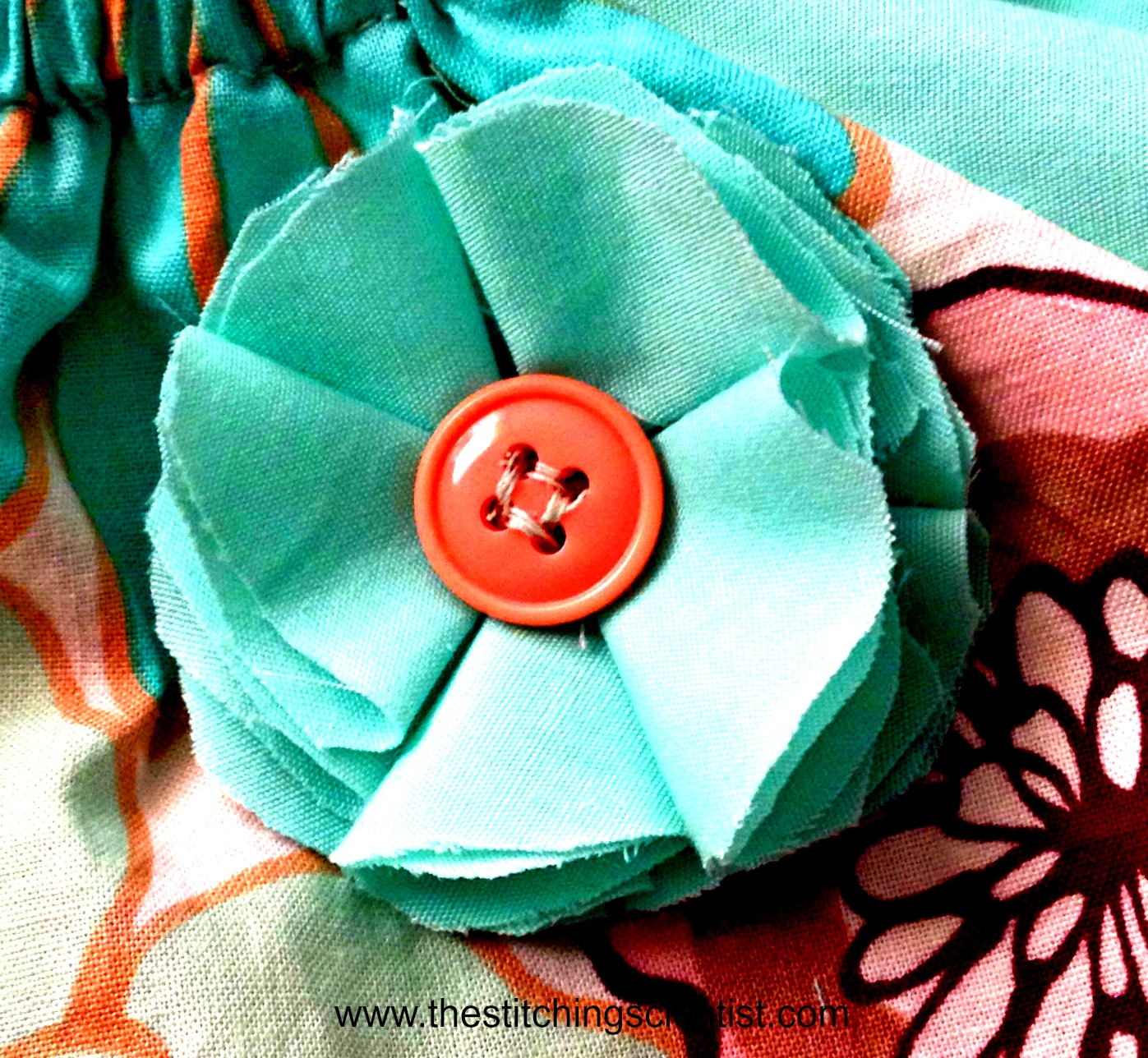 Easy Peasy Freehand Fabric Flower  The Stitching Scientist