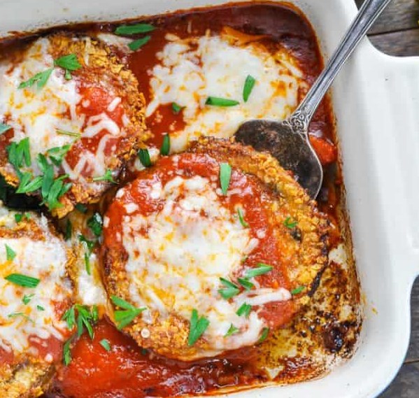 GRANDMA’S BAKED EGGPLANT PARMESAN #Parmesan #Vegetarian