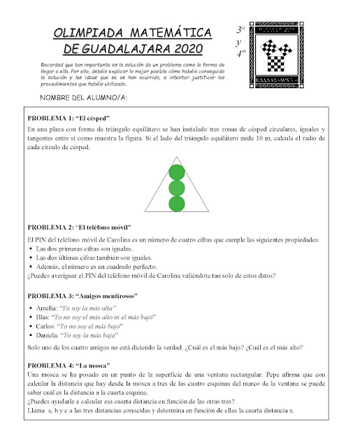  Problemas 3º y 4º ESO - Fase de centro