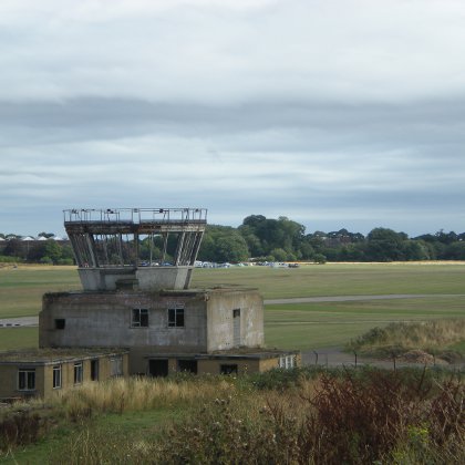 abandoned control tower at Manby