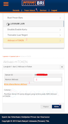 Melakukan Aktivasi Finansial Internet Banking BRI dengan Aktivasi mToken