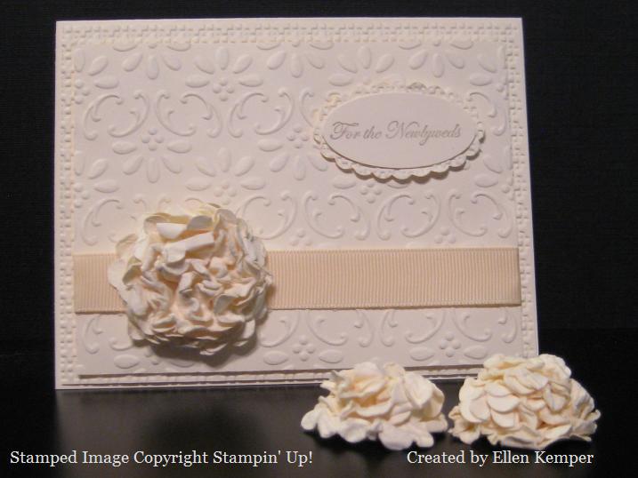 3D flower Wedding Card