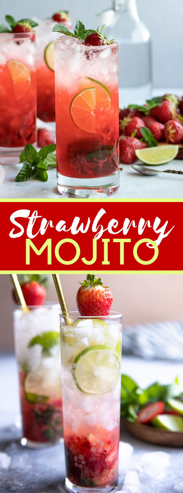 STRAWBERRY MOJITO RECIPE #drinks #cocktails