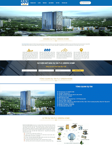 Template blogspot landing bất động sản nhà đất FLC