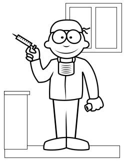 Download Free Coloring Pages Printable: Doctors Coloring Pages