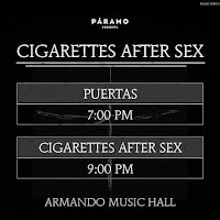 Programacion Concierto de CIGARETTES AFTER SEX en Bogotá