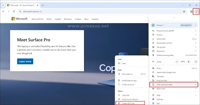 convert links to QR codes in Google Chrome
