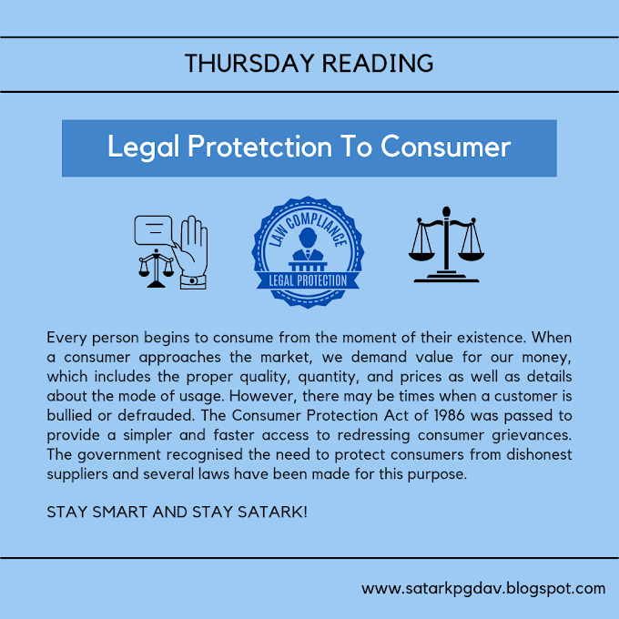 LEGAL PROTECTION TO CONSUMER