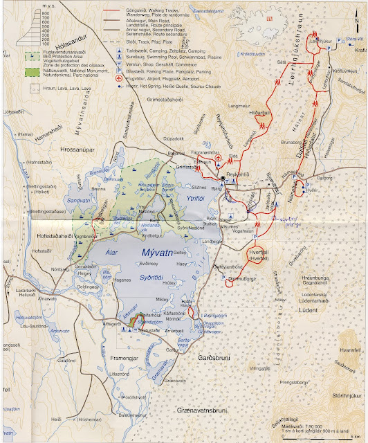 Mapa zona Myvatn y Krafla