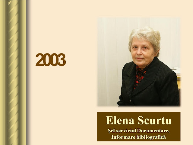 Elena Scurtu. Cel mai bun bibliotecar al anului 2003