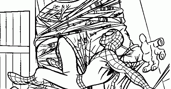 coloriage spiderman homme sable