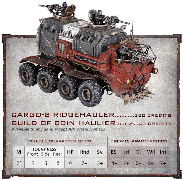 reglas y mejoras Cargo 8 Ridgehauler