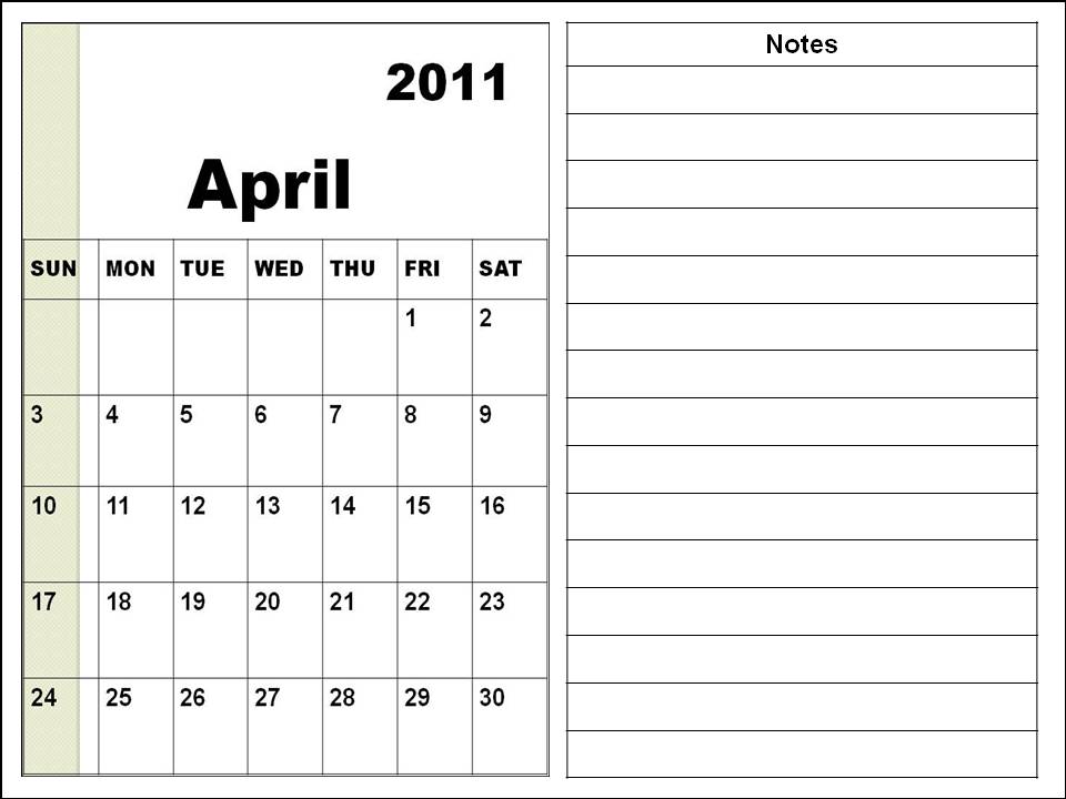 blank 2011 calendar april. lank 2011 calendar april.