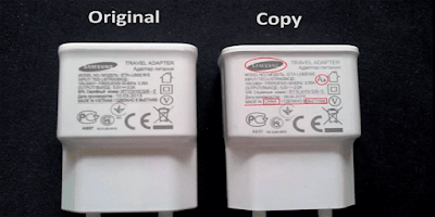 cara membedakan charger samsung original