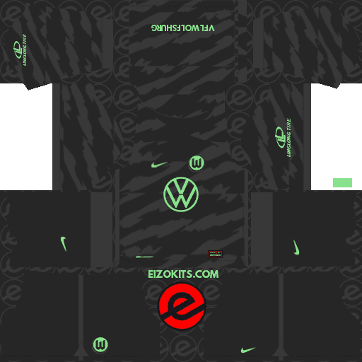 VfL Wolfsburg 2023-2024 Kits Released Nike - Dream League Soccer Kits (Goalkeeper Home)