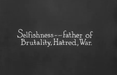 title card selfishness hatred war brutality