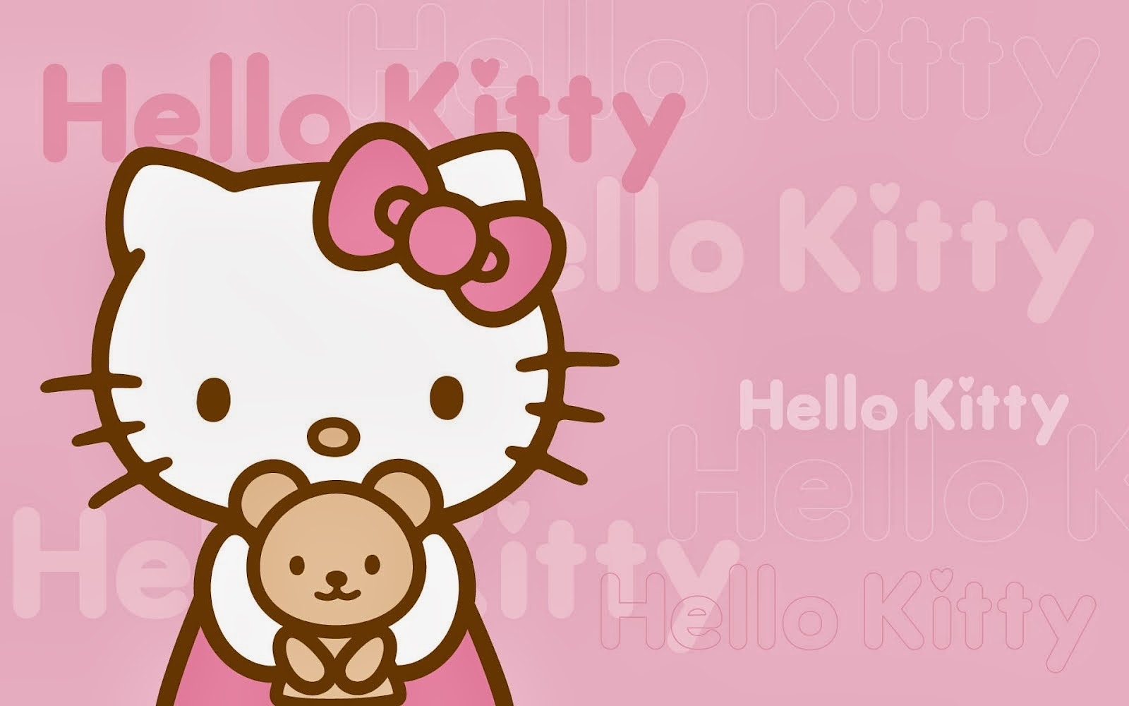 WALLPAPER HELLO KITTY DAN TEDDY Gambar Kartun Lucu Dan Wallpaper