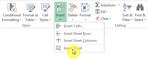Membuat Worksheet Baru di Excel