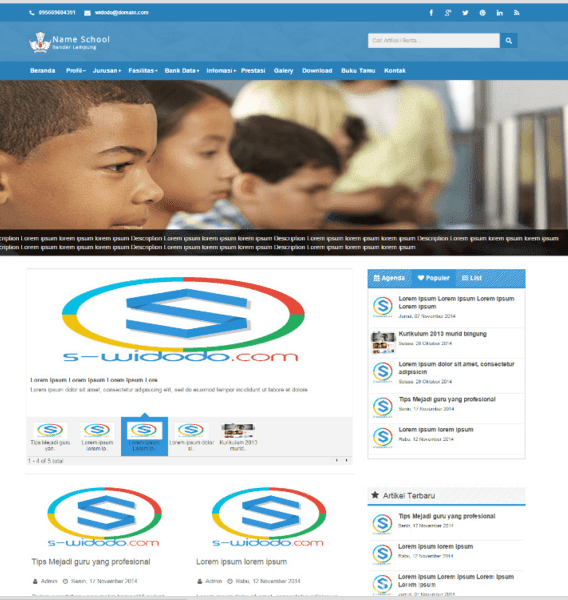 Download GRATIS Contoh Website Profil Sekolah Dengan PHP 