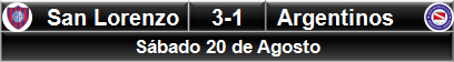 San Lorenzo 3-1 Argentinos
