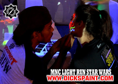 face painting glow run jakarta