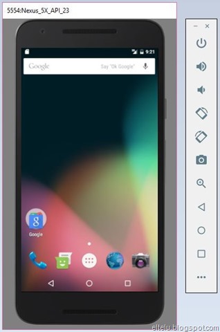 Android Emulator yang Terdapat pada Android Studio 2.0