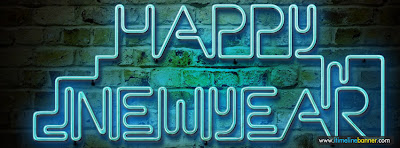 Happy New Year 2013 Neon Facebook Timeline Cover